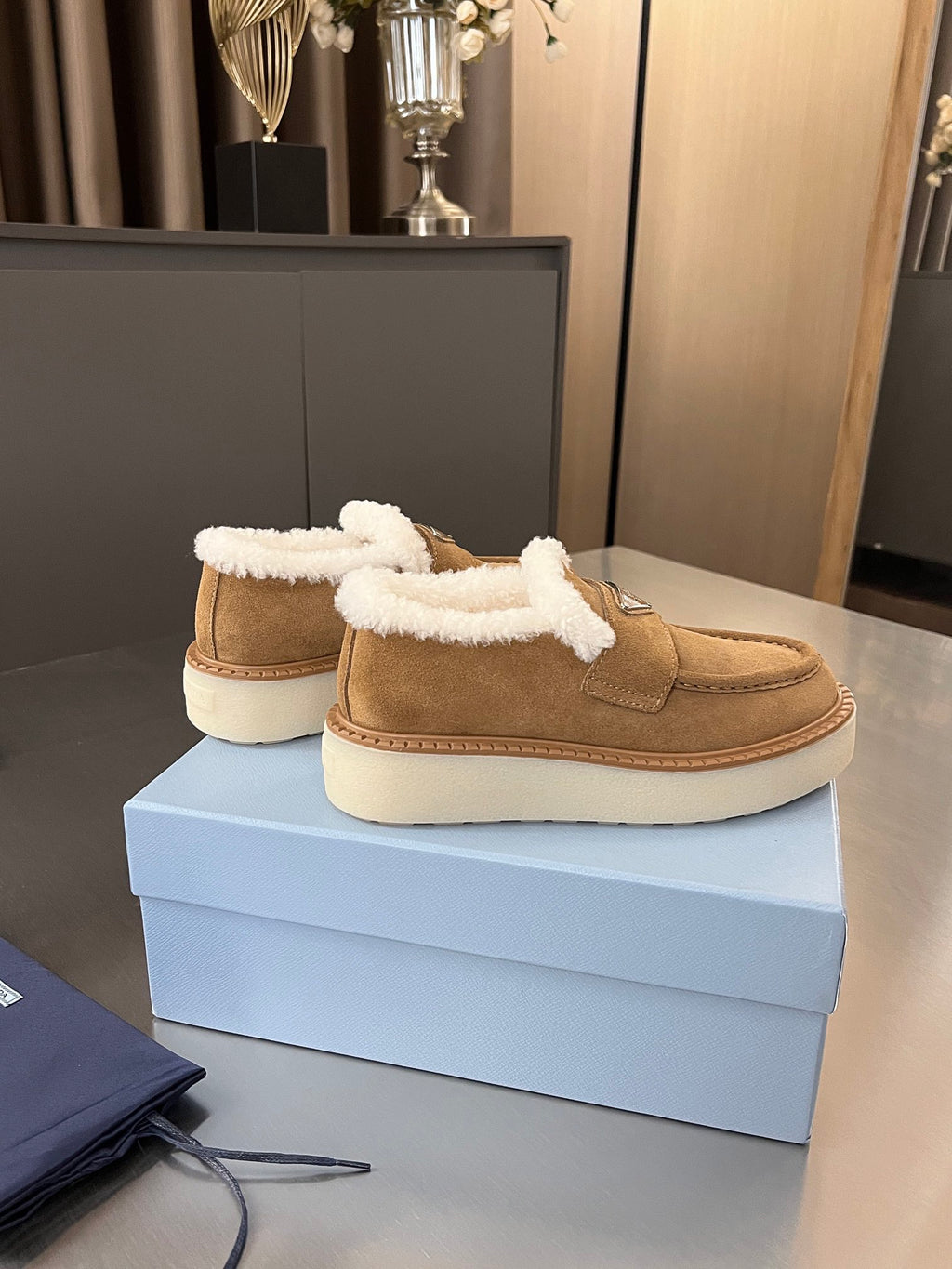 Cinnamon Suede Loafers