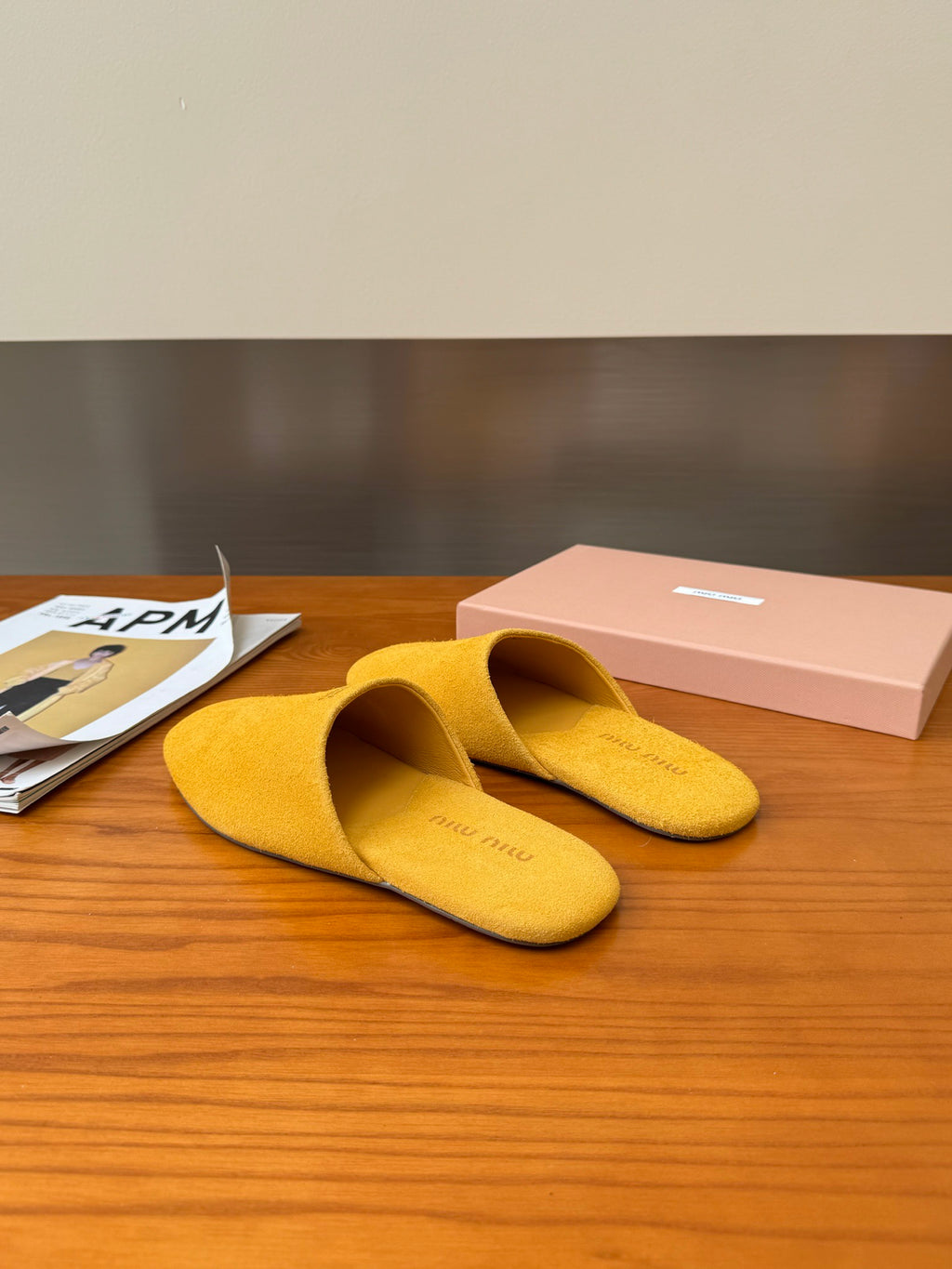 Ochre Suede Slippers