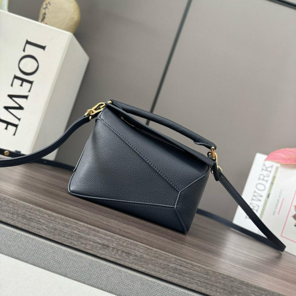 Deep Navy LP Mini Leather Shoulder Bag