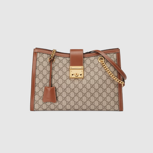 Beige/Brown GP Medium Shoulder Bag