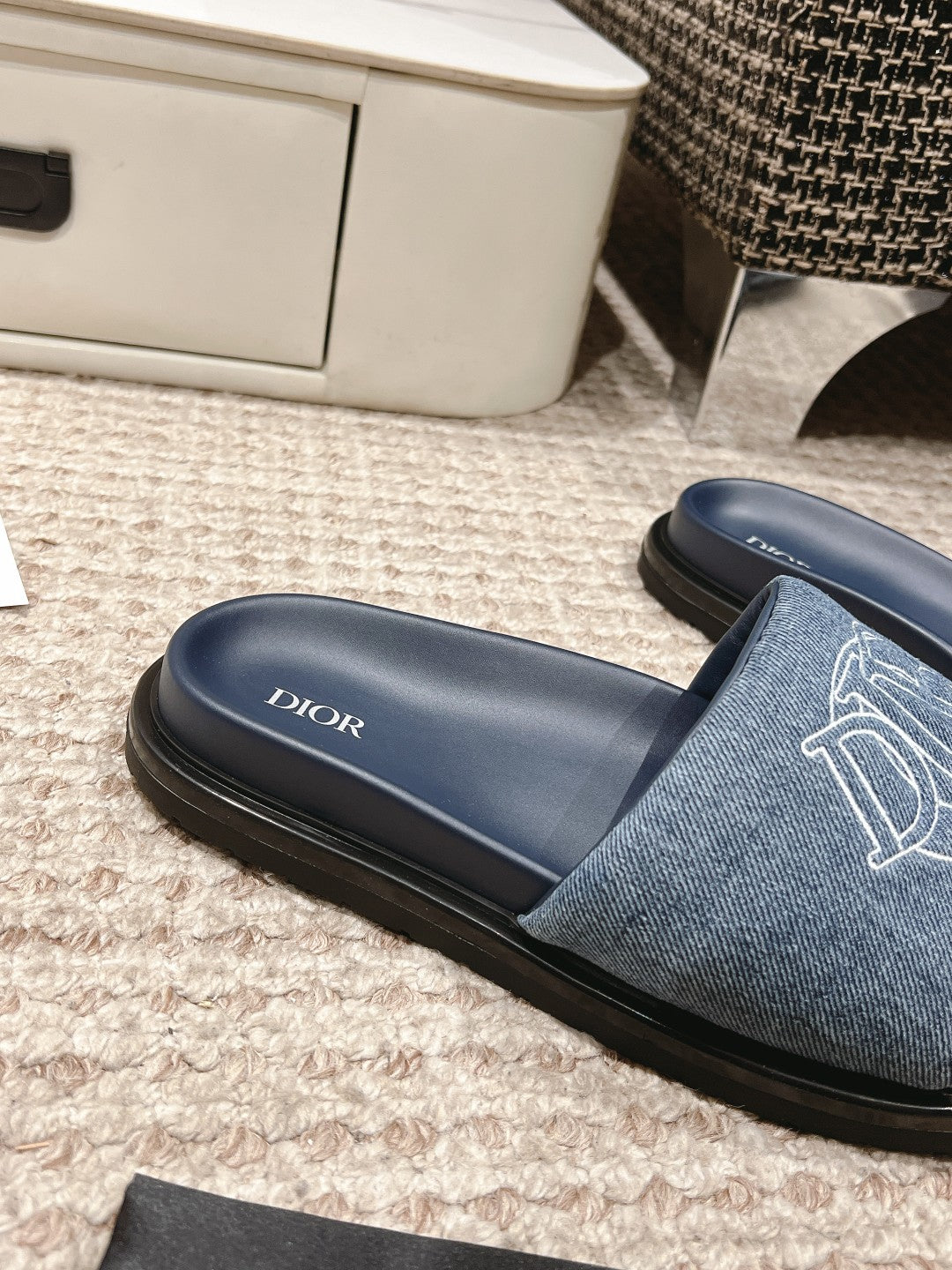 Blue Quilted Denim DA Sandal