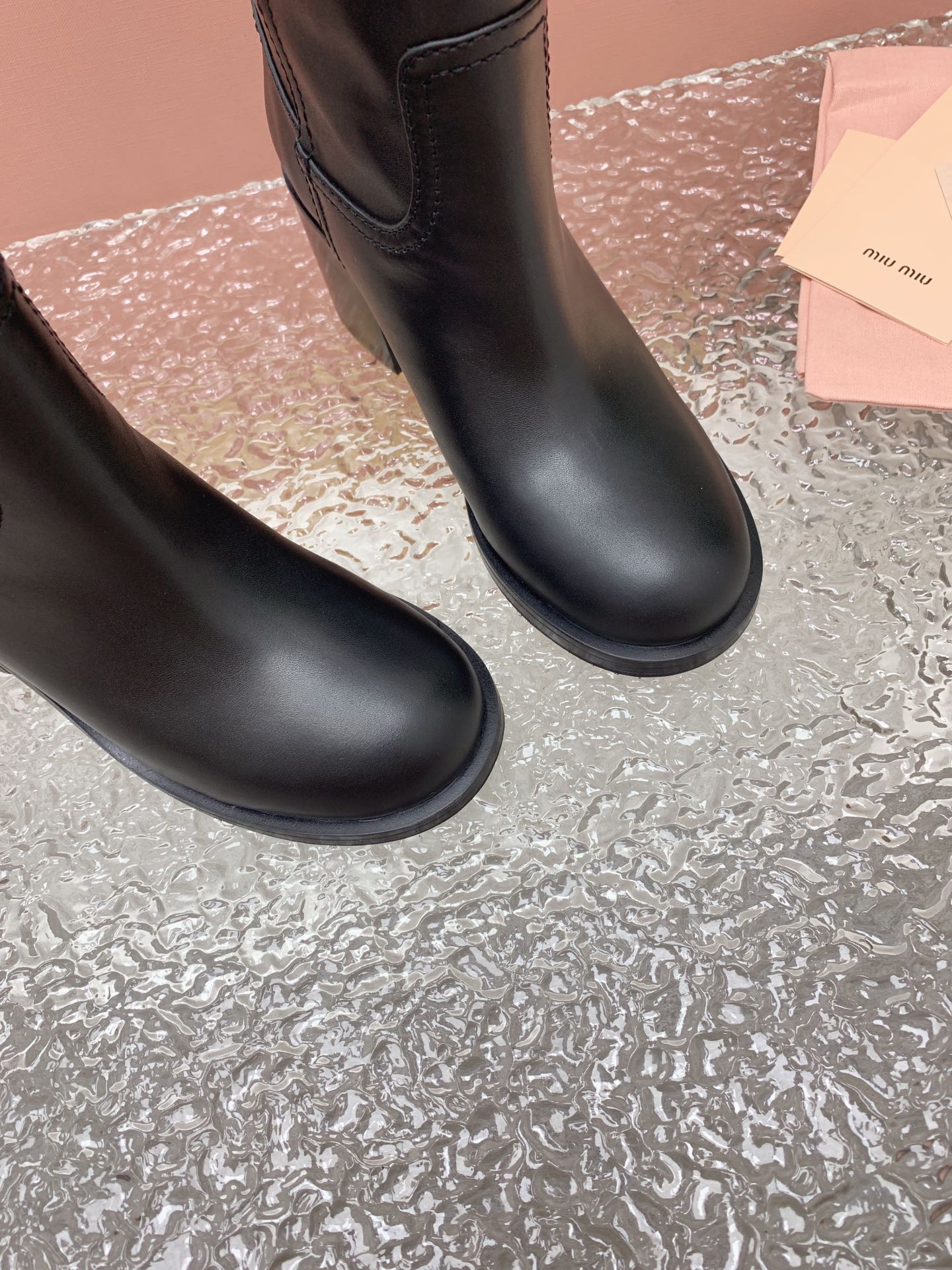 Black MM Leather Booties