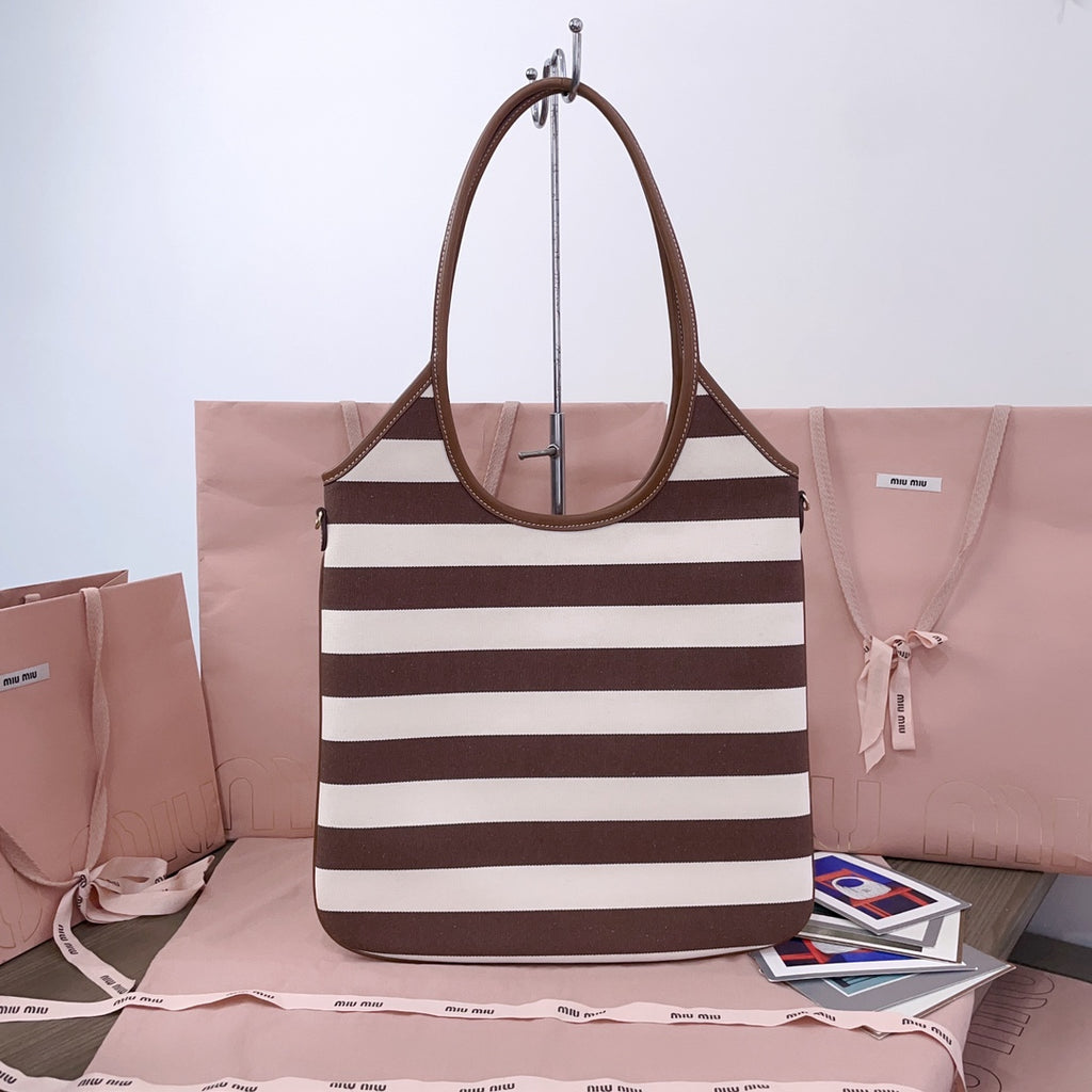 Cocoa Brown/Natural IVY Canvas & Leather Bag