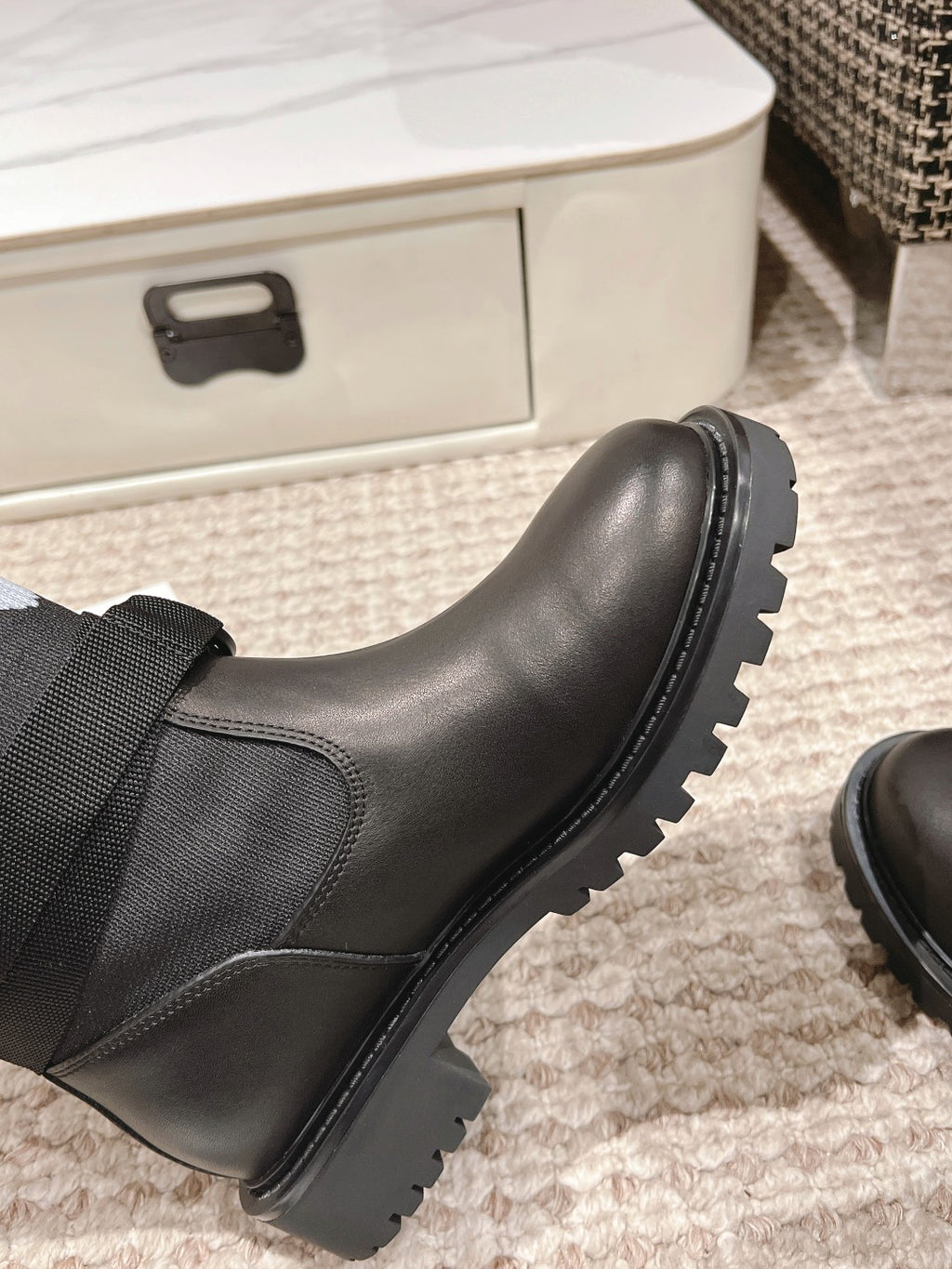 Black Technical Canvas DM Boot