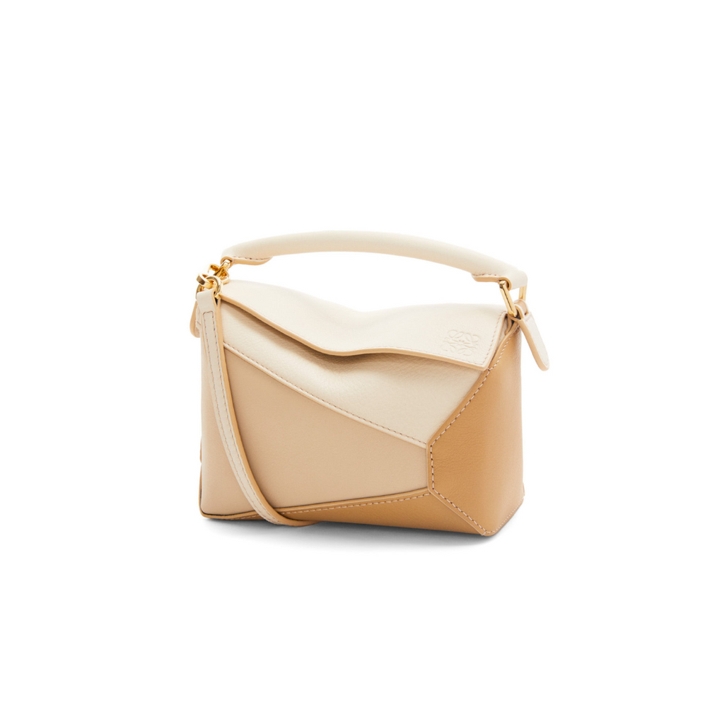 Angora/Dusty Beige/Gold LP Mini Leather Shoulder Bag