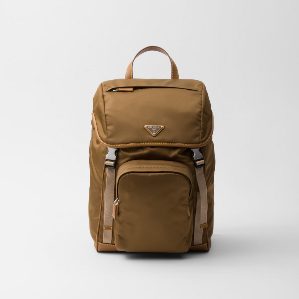 Cork Beige Re-Nylon & Leather Backpack