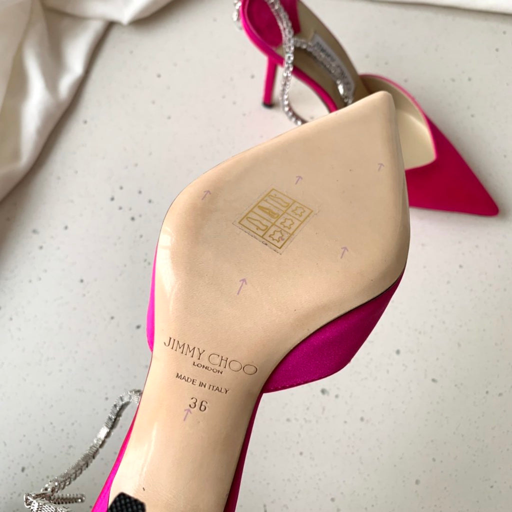 Fuchsia Satin JS Pumps