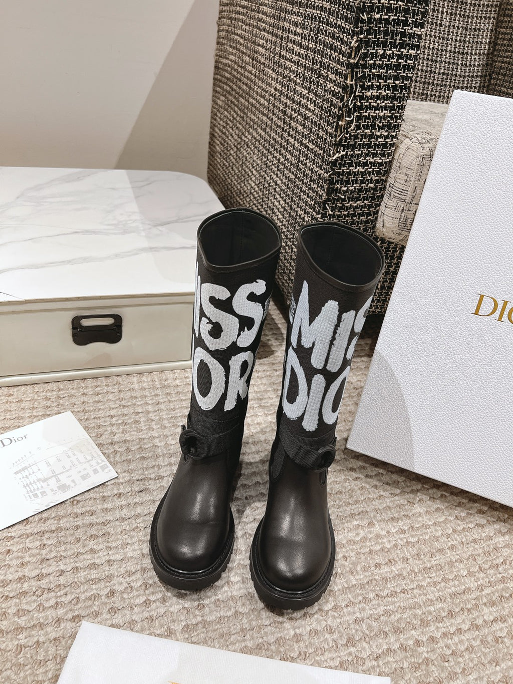 Black Technical Canvas DM Boot