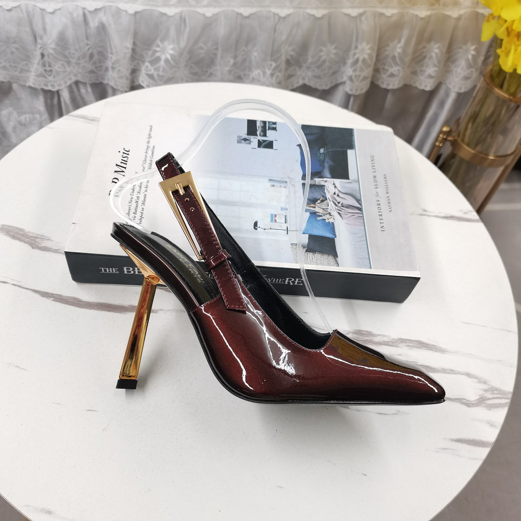 Marron Glace Lee Slingback Pumps