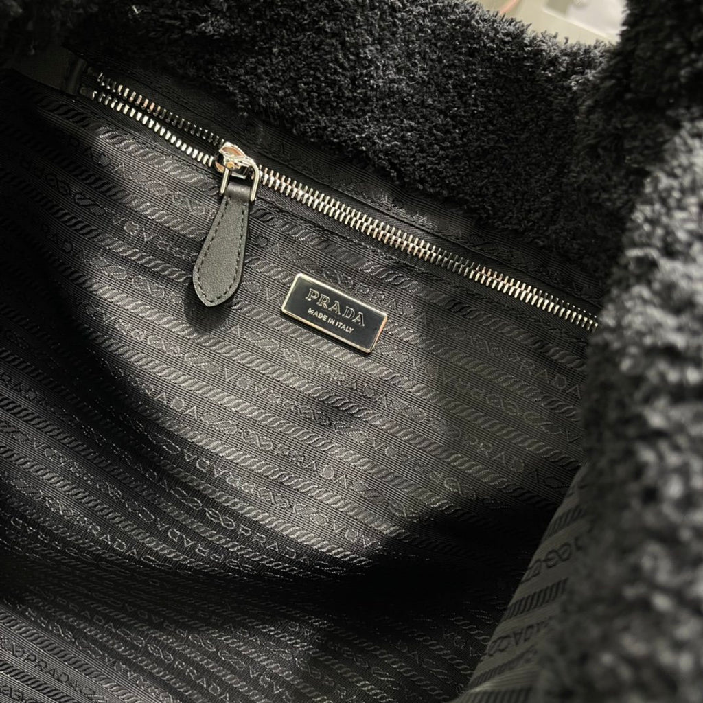 Black & White terry tote bag