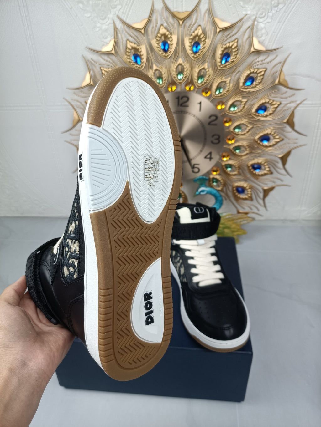 Women's Black DB mid-top sneaker