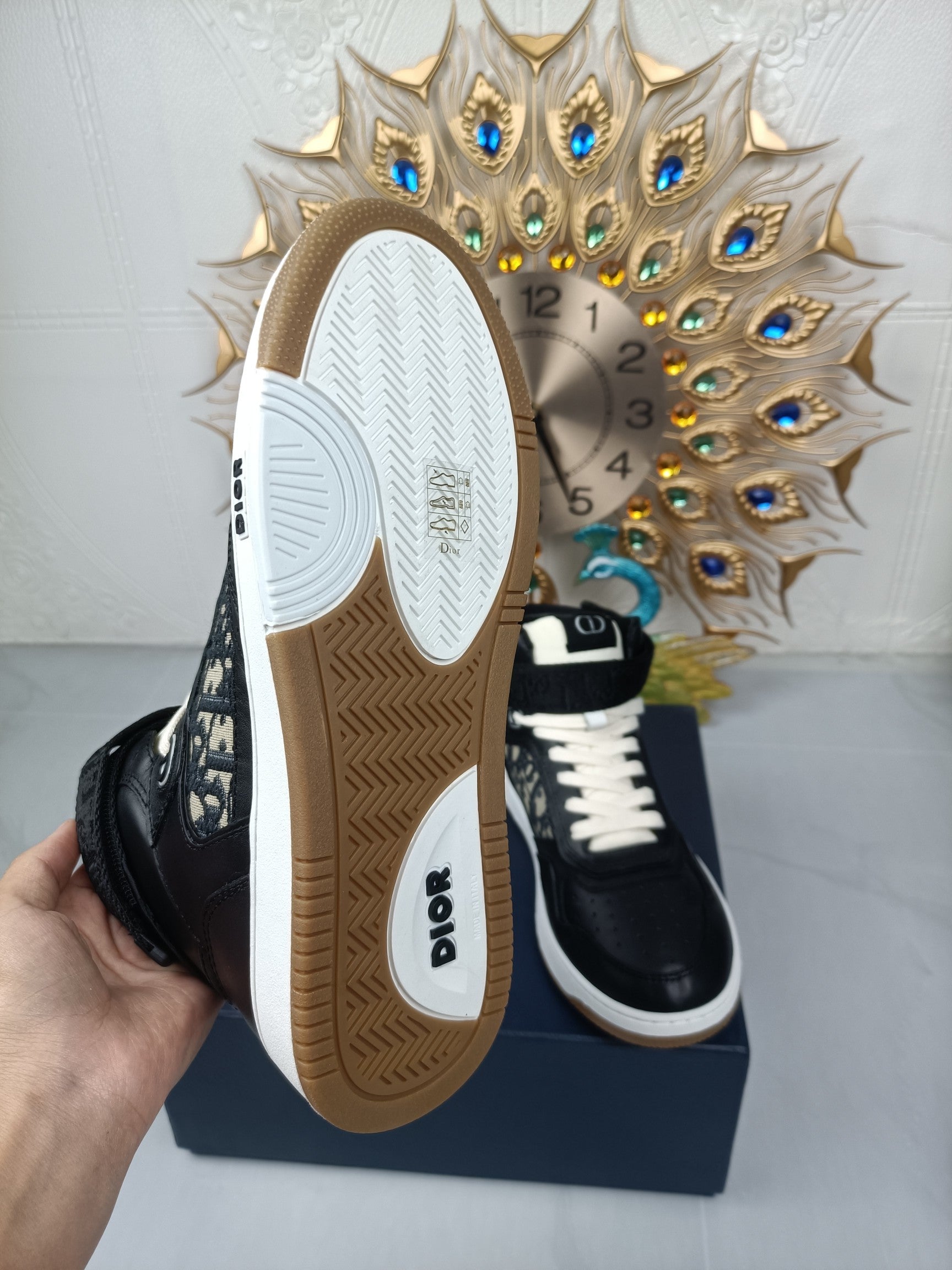 Women's Black DB mid-top sneaker