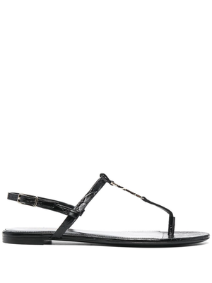 Black SC open-toe sandals