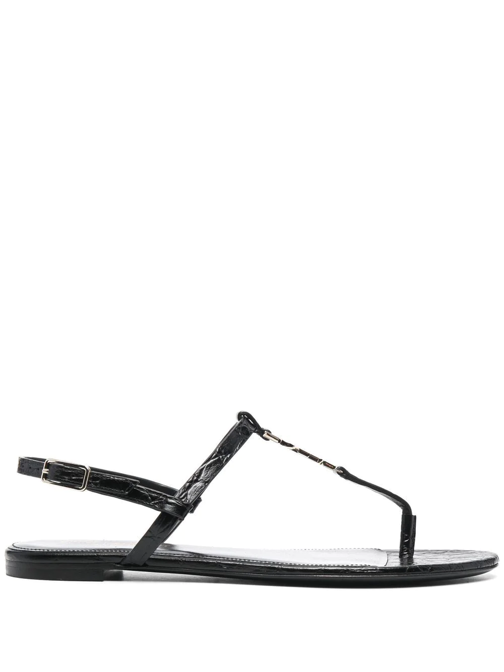 Black SC open-toe sandals
