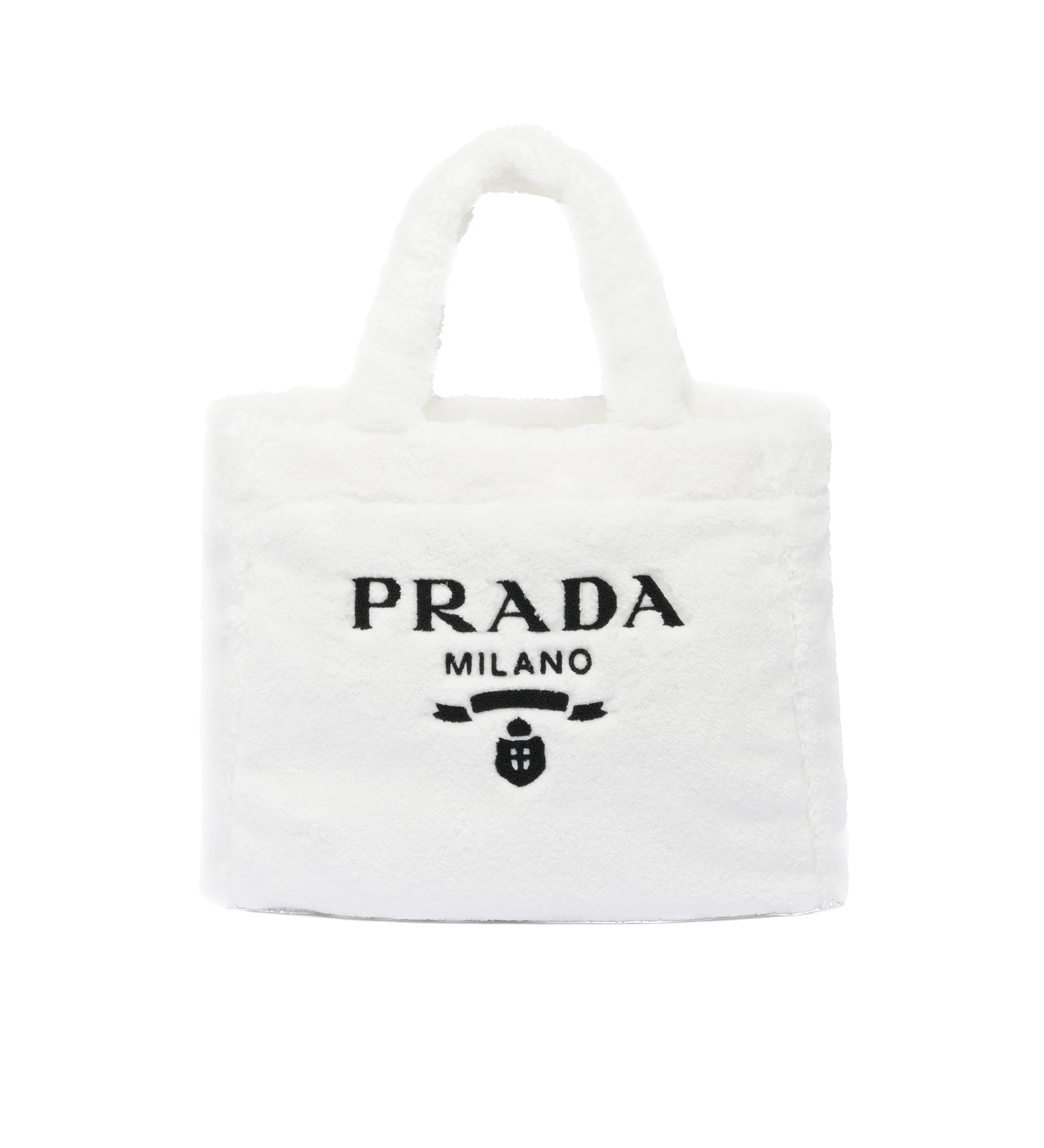 White & Black terry tote bag