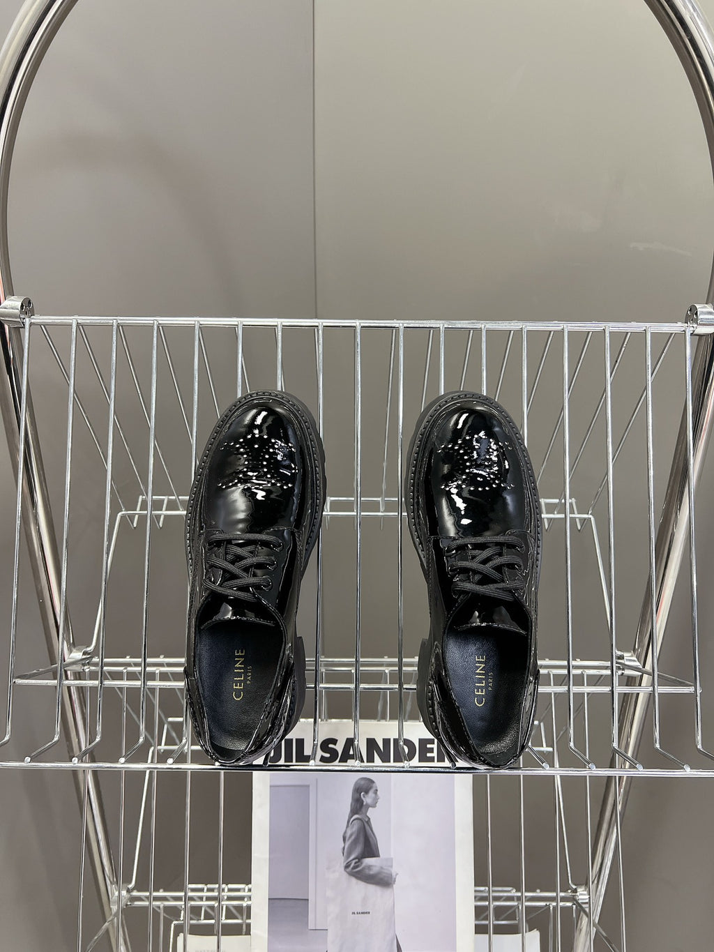 Black Patent Leather Derby Loafers