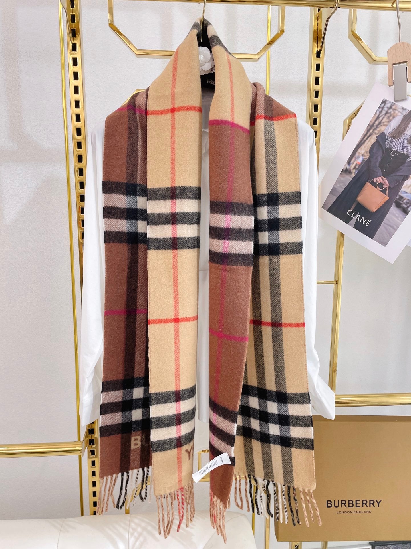 Beige/Brown BC scarf