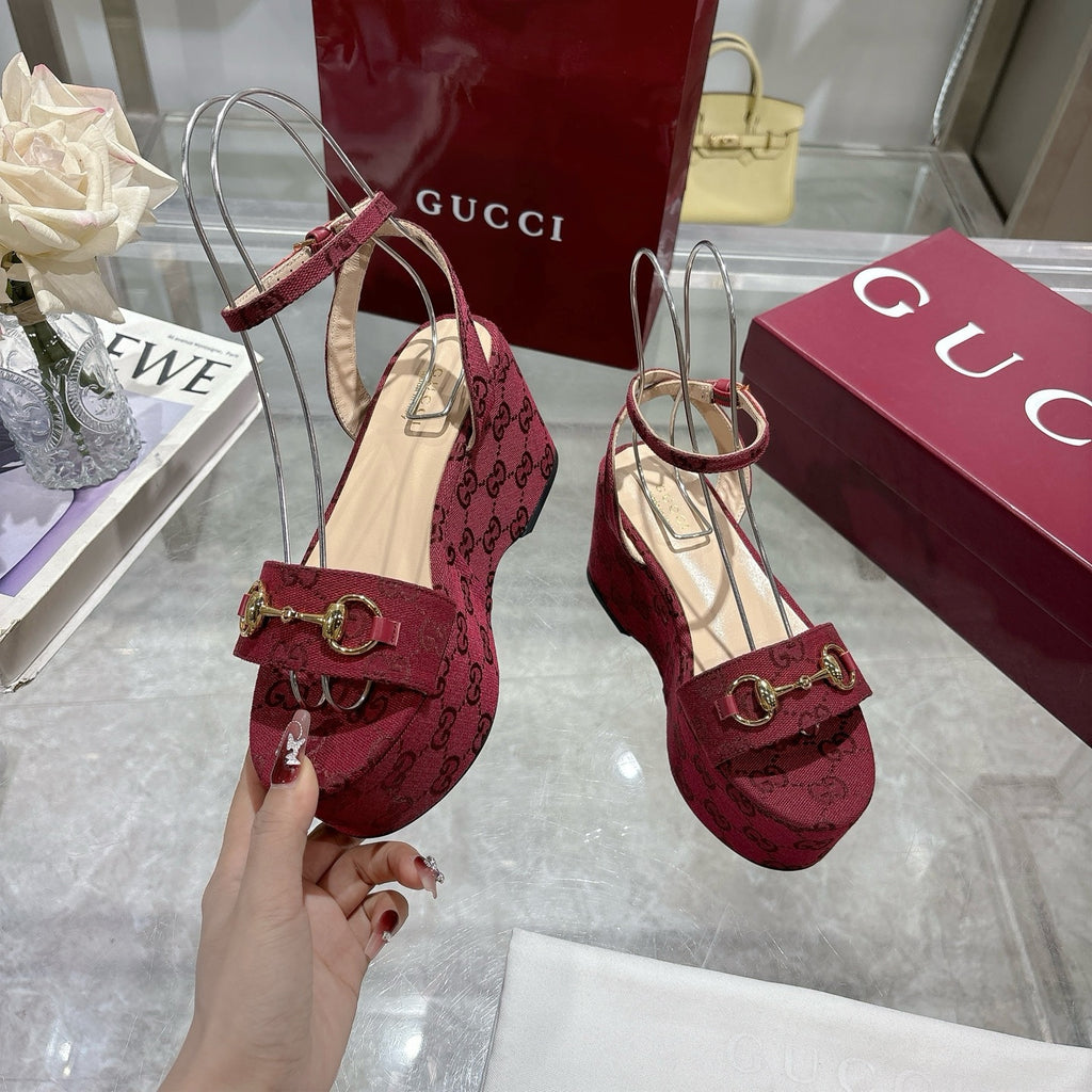 Rosso Ancora Red Flatform Sandal