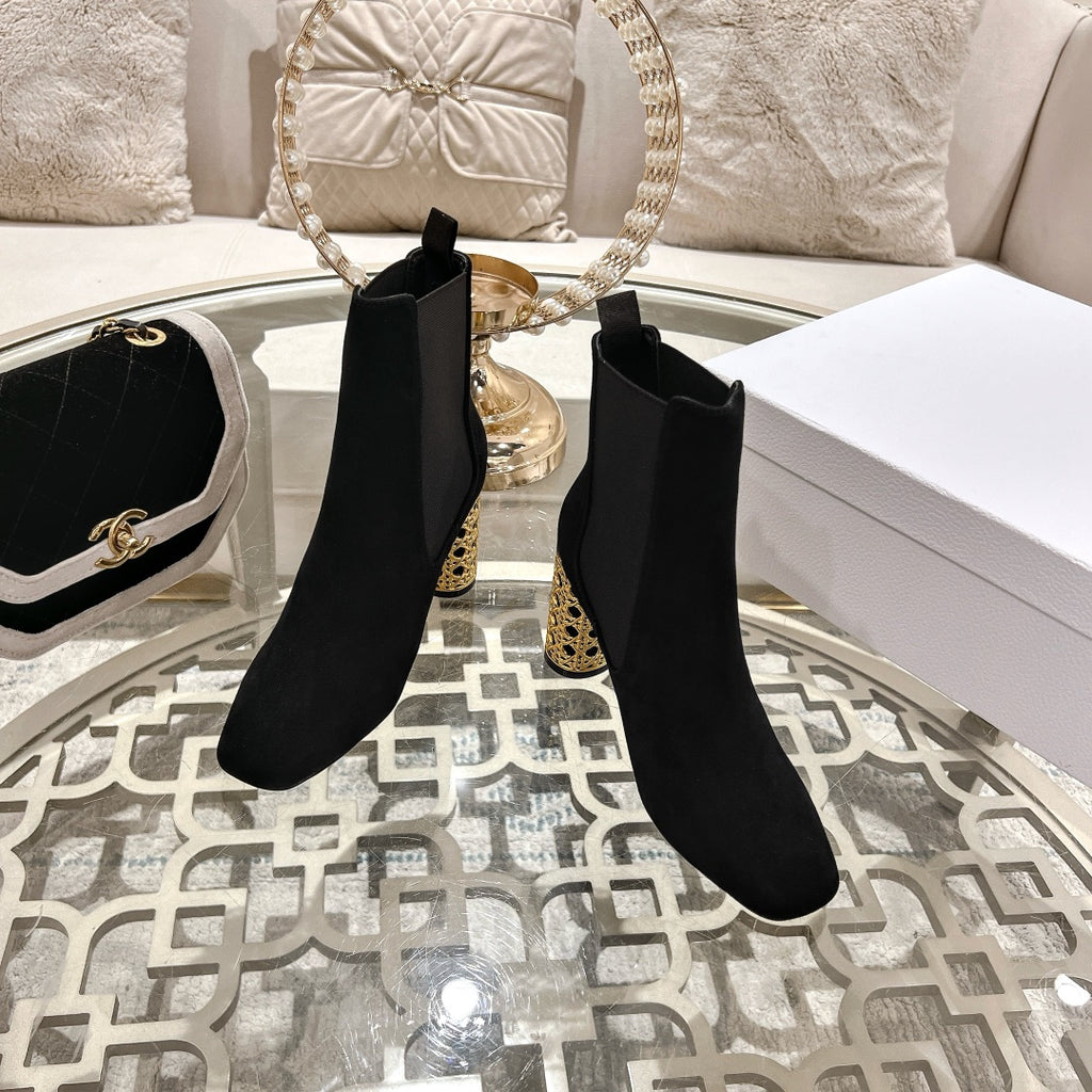 Black Icon Heeled Ankle Boot