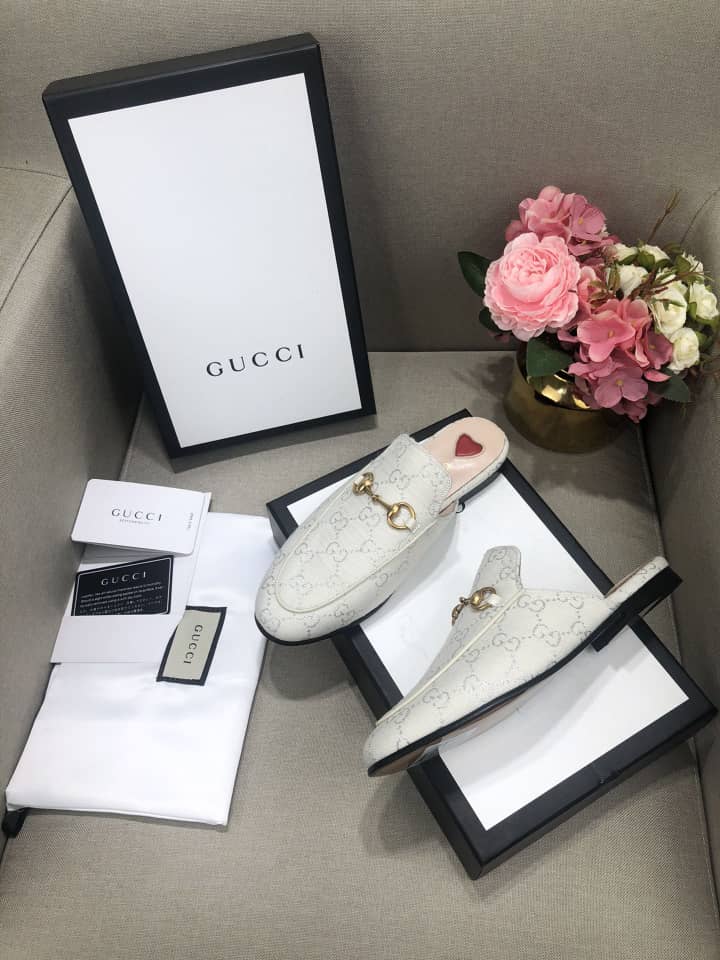 White lame GP slipper