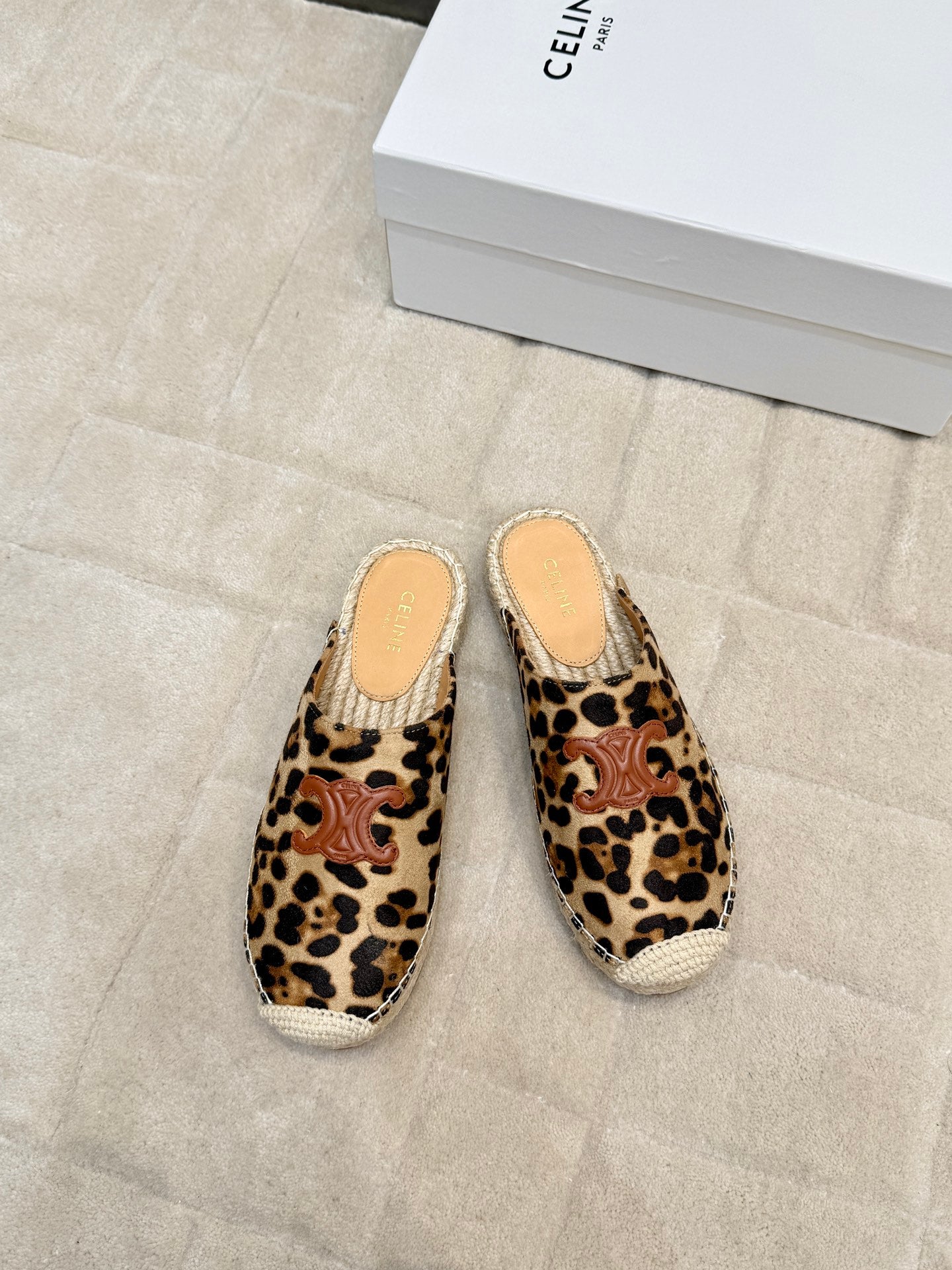 Brown/Beige Les Espadrilles Mule