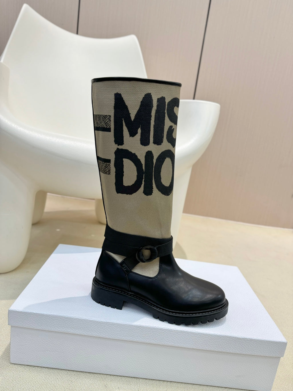 Warm Taupe Technical Canvas DM Boot