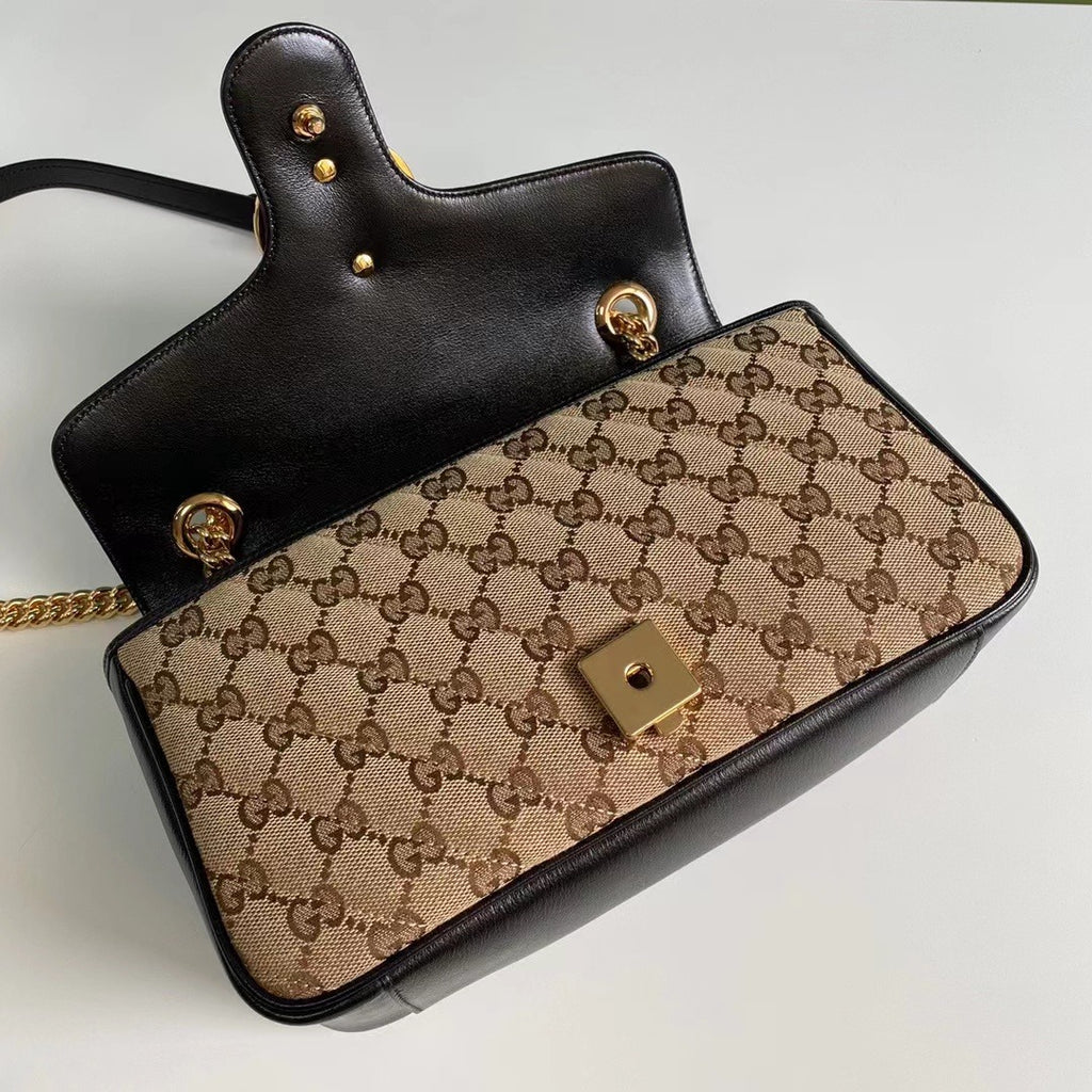 Beige & Black GM small shoulder bag