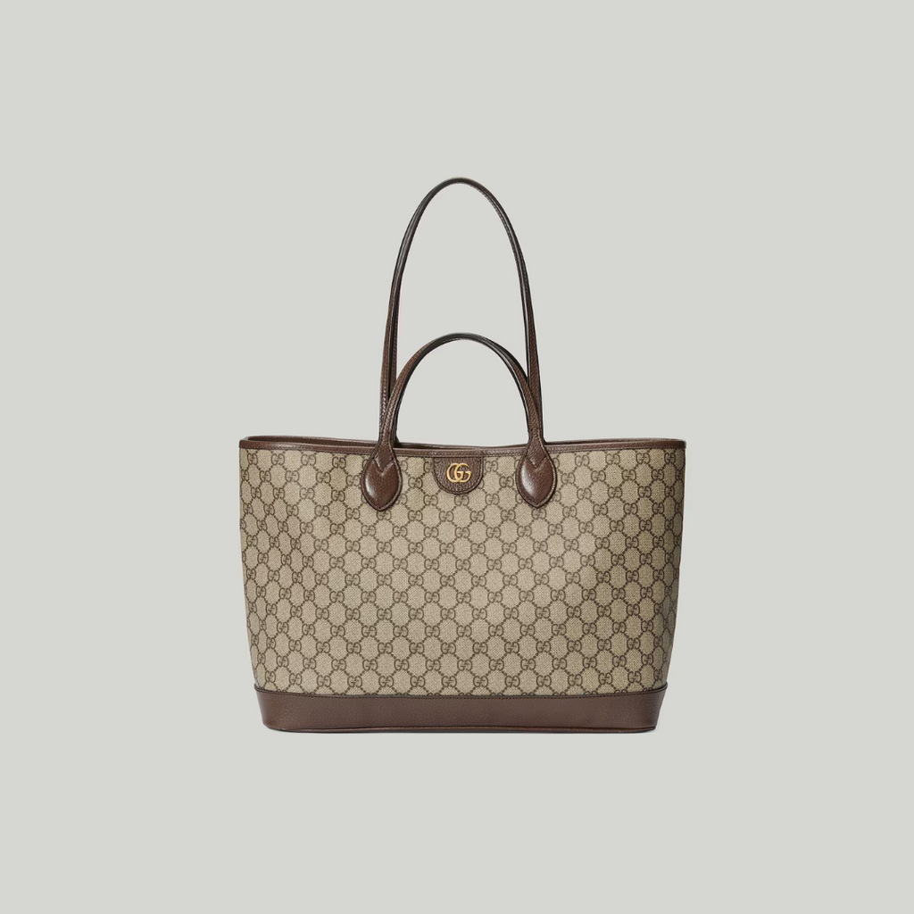 Beige & Brown GO Medium Tote Bag