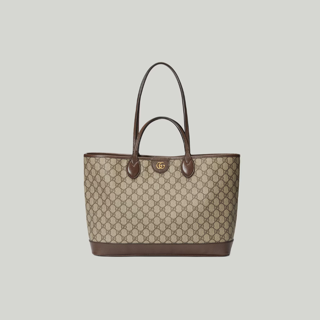 Beige & Brown GO Medium Tote Bag