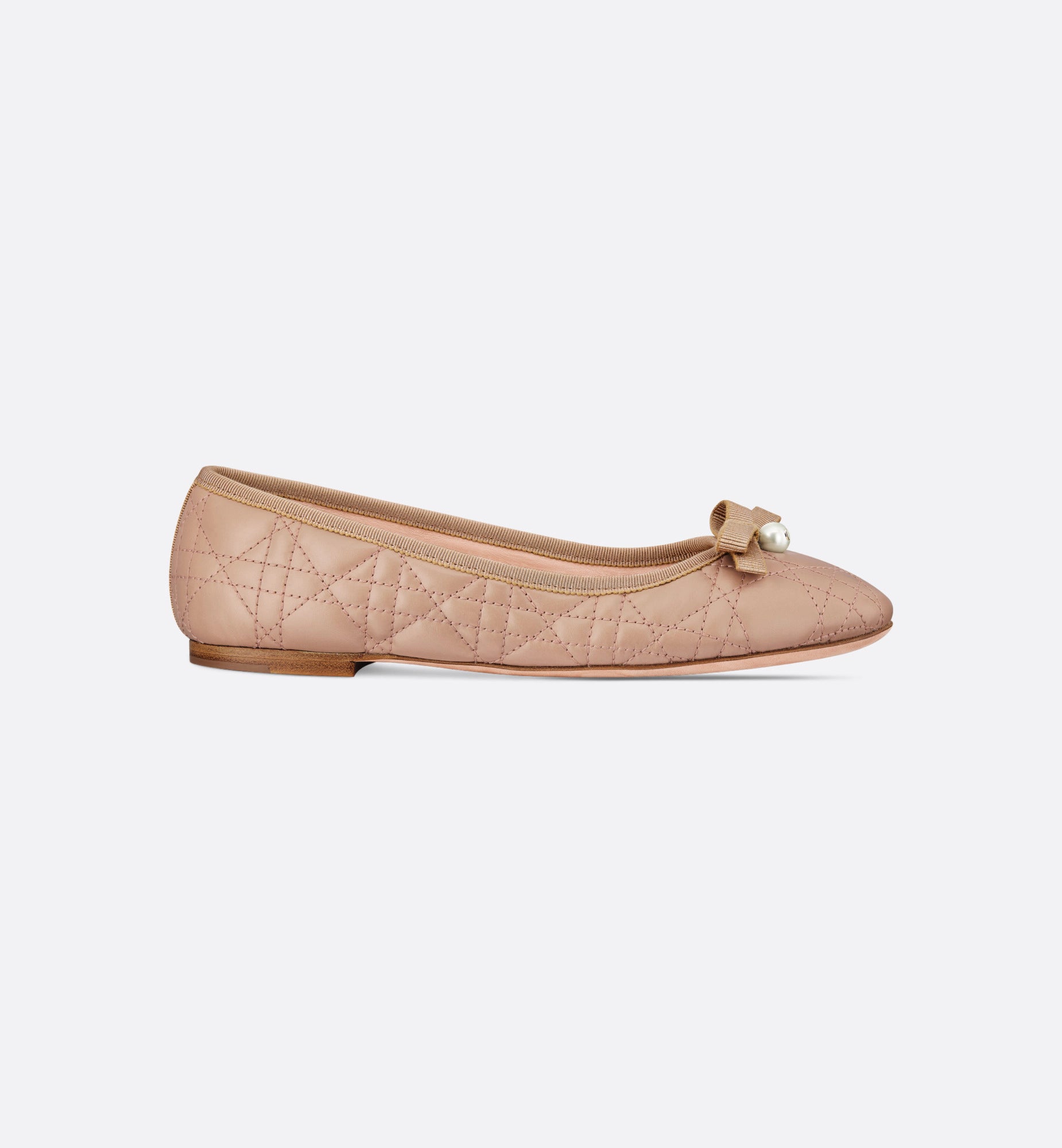 Nude Quilted Ballet Flat