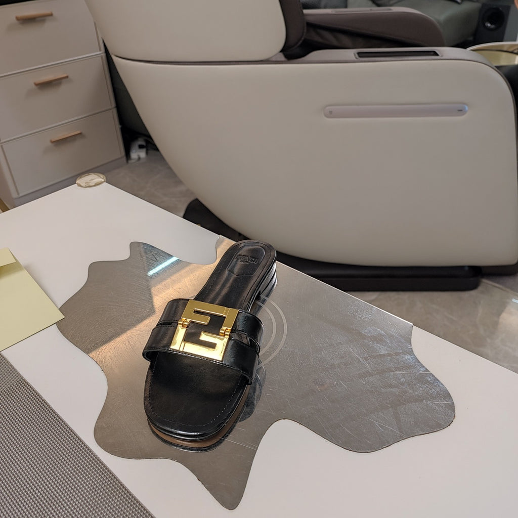 Black Leather Sandals