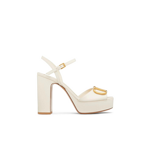 Cream White 115mm Platform Sandals