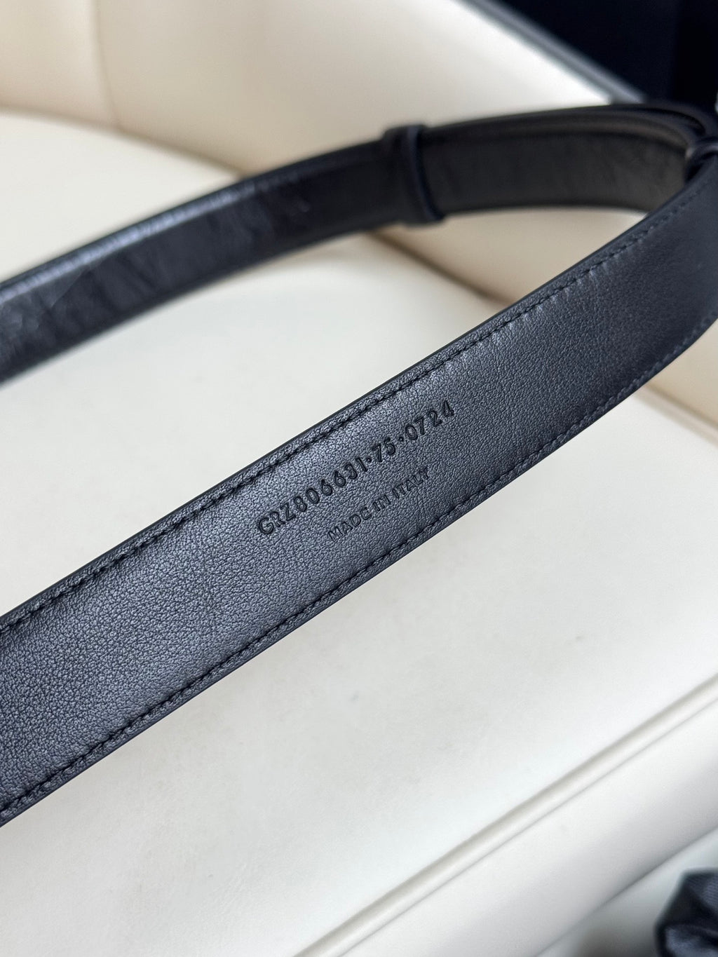 Black Charniere Buckle Belt