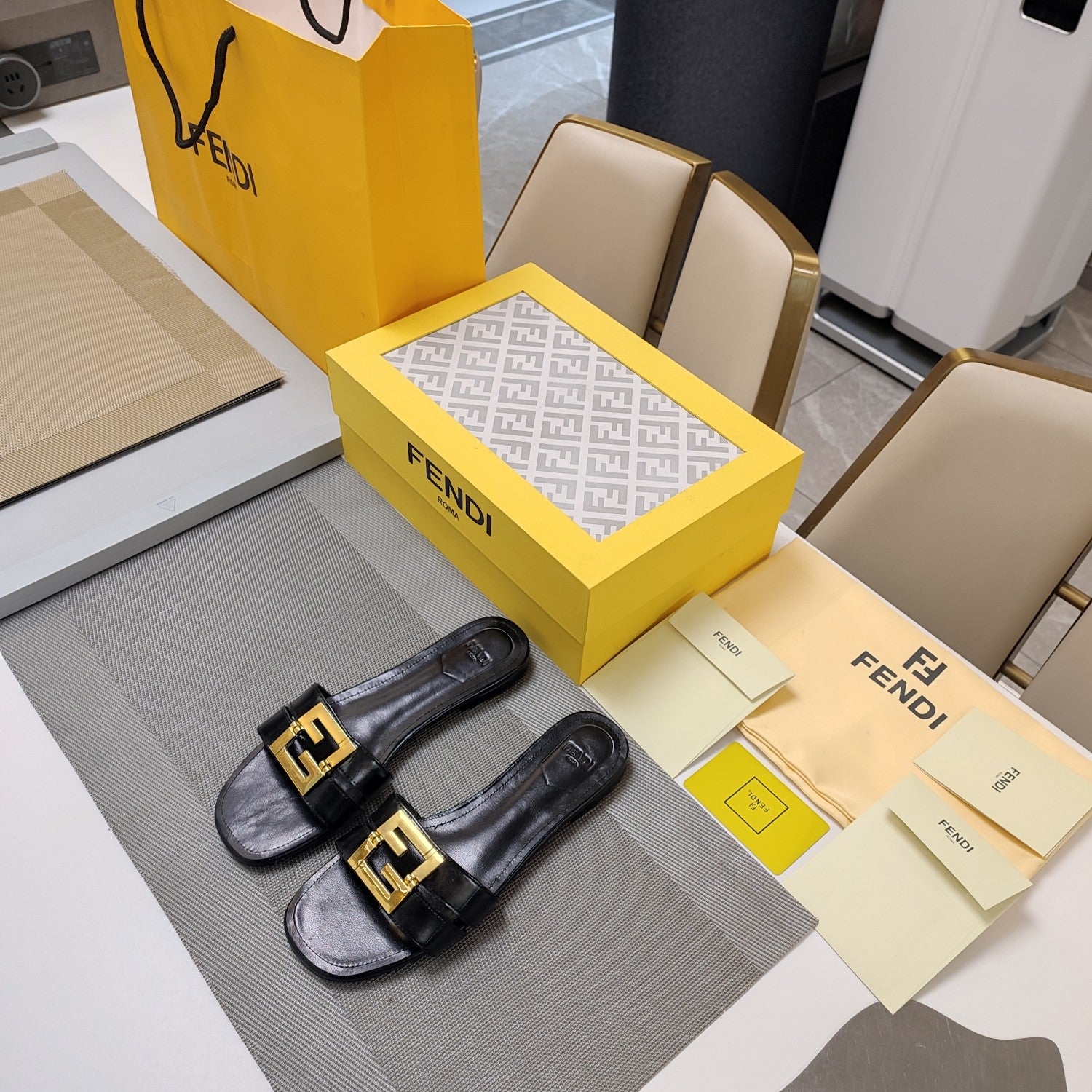 Black Leather Sandals