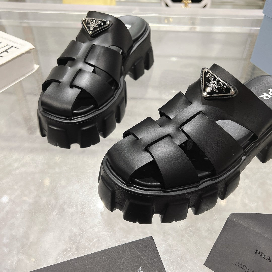 Black Monolith Rubber Mules