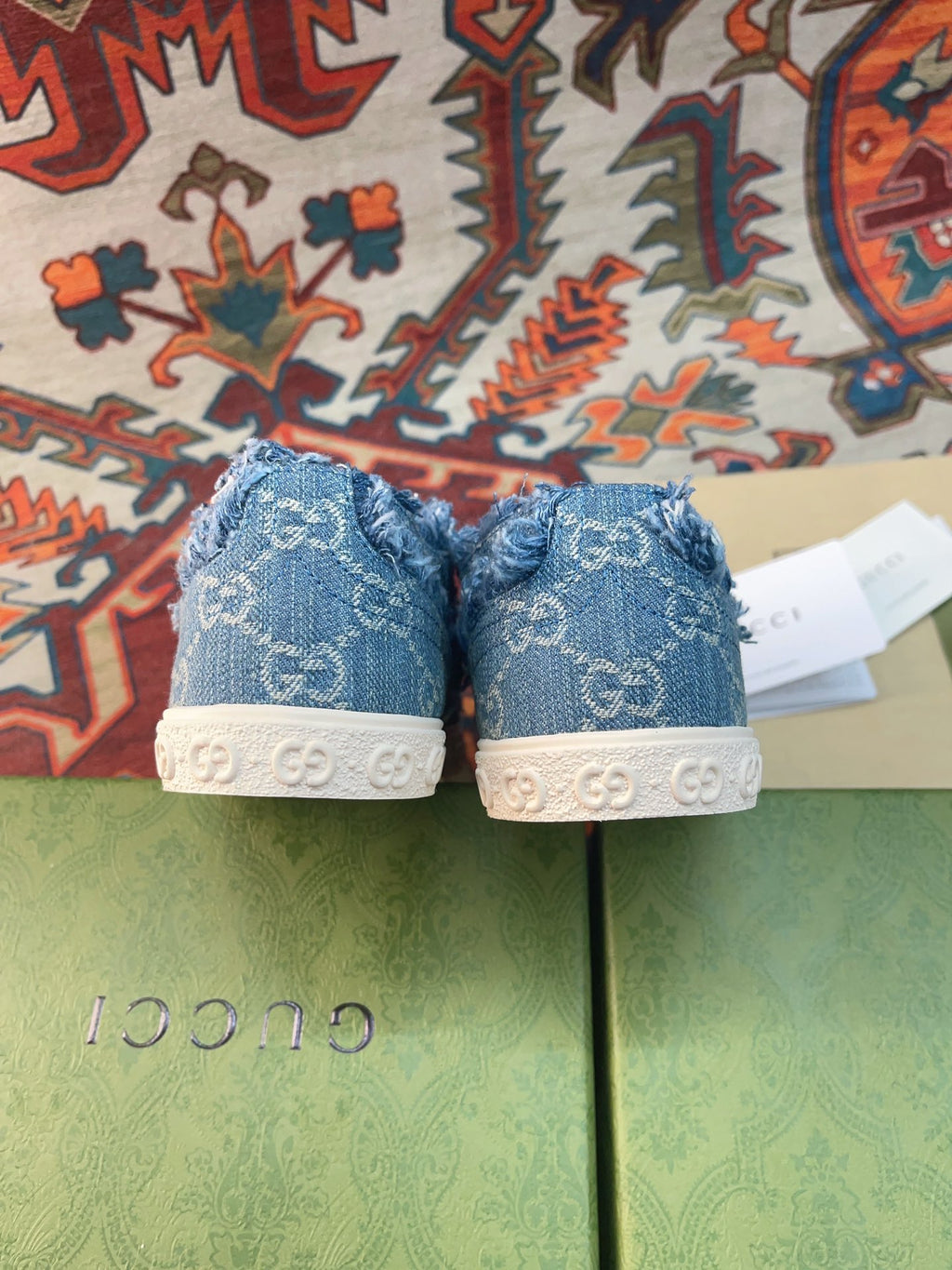 Men's Light Blue GG Denim Sneaker