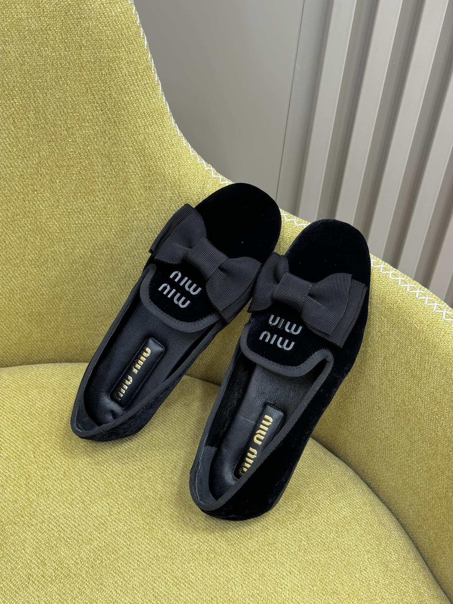 Black Velvet Slippers