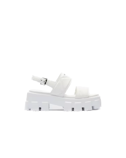 White PM Leather Sandals