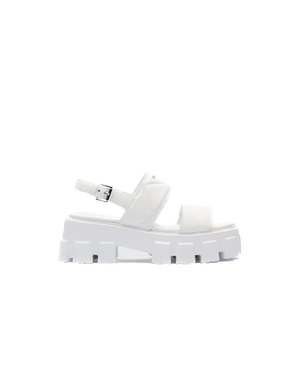 White PM Leather Sandals