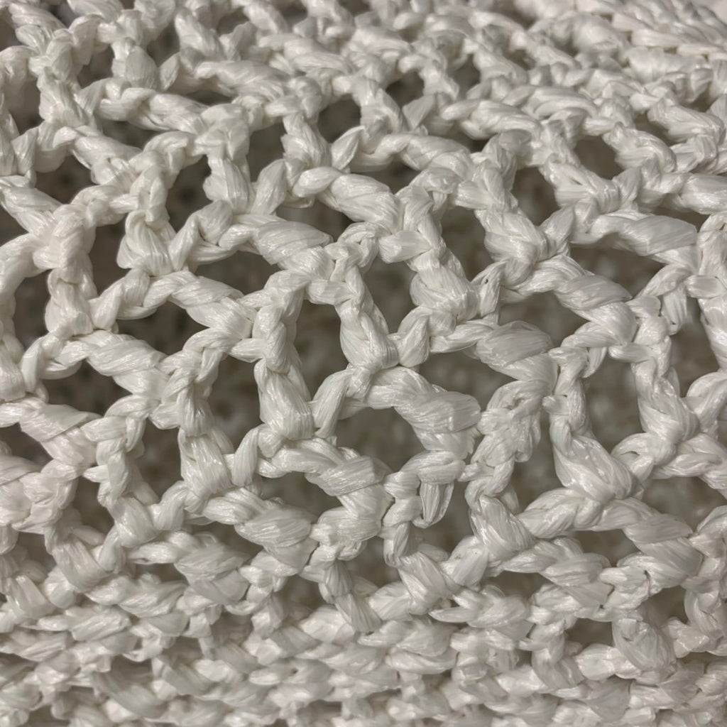 White raffia tote bag