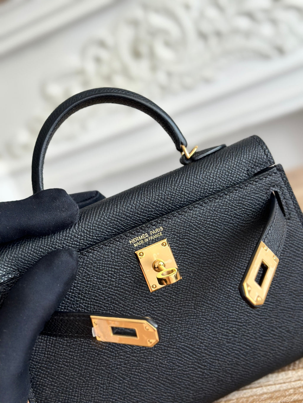 Black Kelly 20 With Gold Hardware