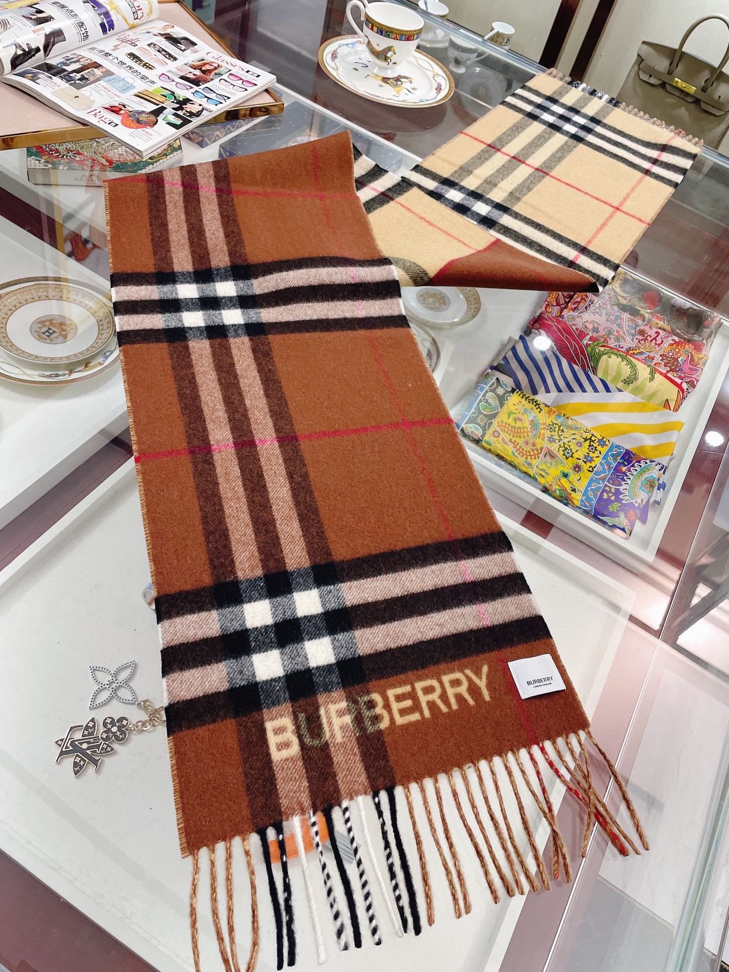 Beige/Brown BC scarf