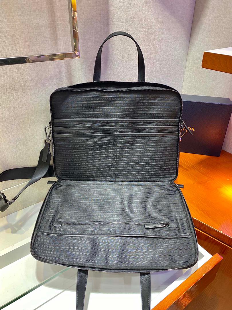 Black Nylon and leather briefcase