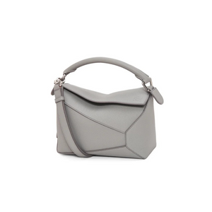 Pearl Grey LP Small Leather Shoulder Bag