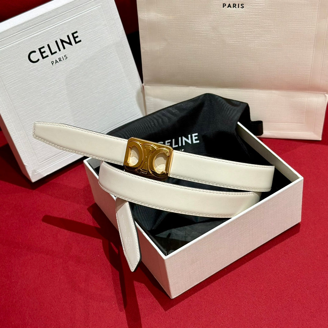 Black/White Medium Reversible Framed Triomphe Belt