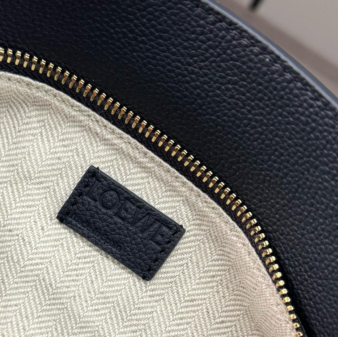 Deep Navy LP Small Leather Shoulder Bag