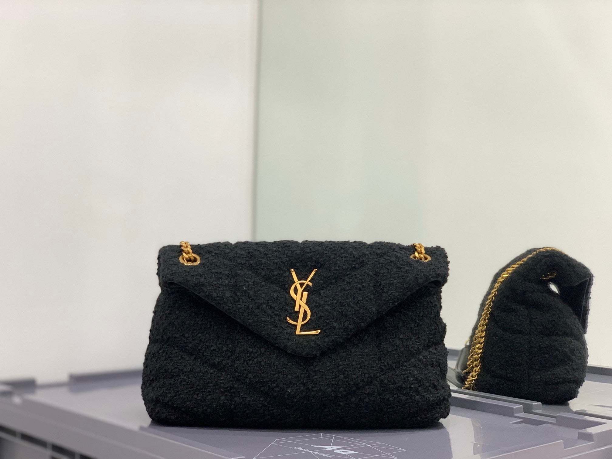 Black tweed LP small bag