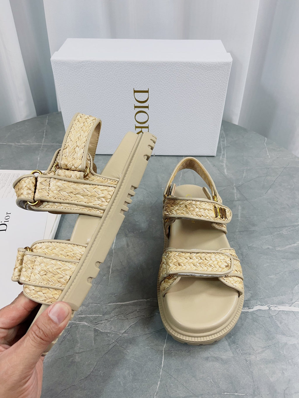 Beige Raffia DA Sandal