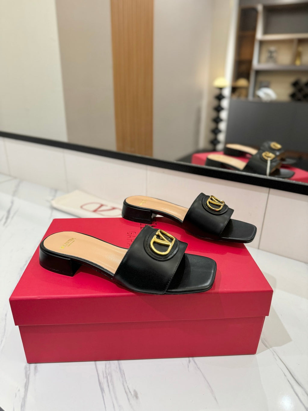 Black Slide Sandal 20mm