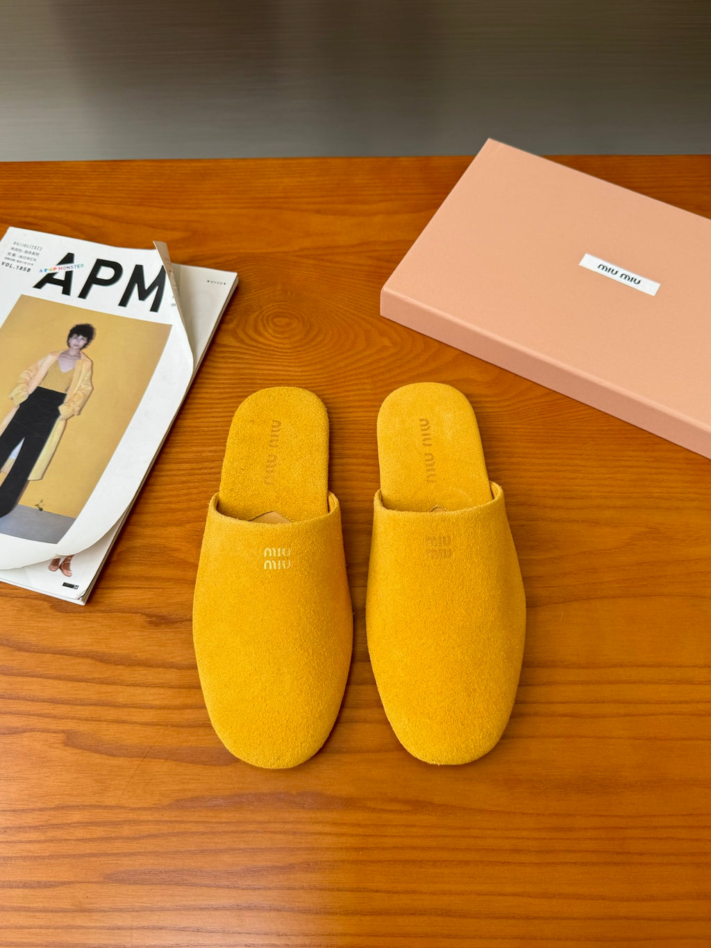 Ochre Suede Slippers